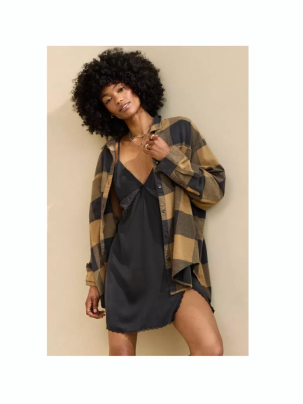 Aerie Anytime Fave Flannel Button Down Shirt